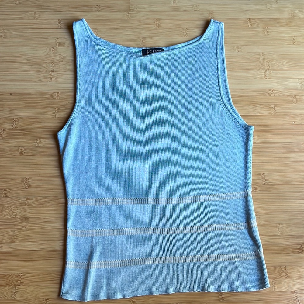💜Vintage J.Crew 100% silk sweater tank - M